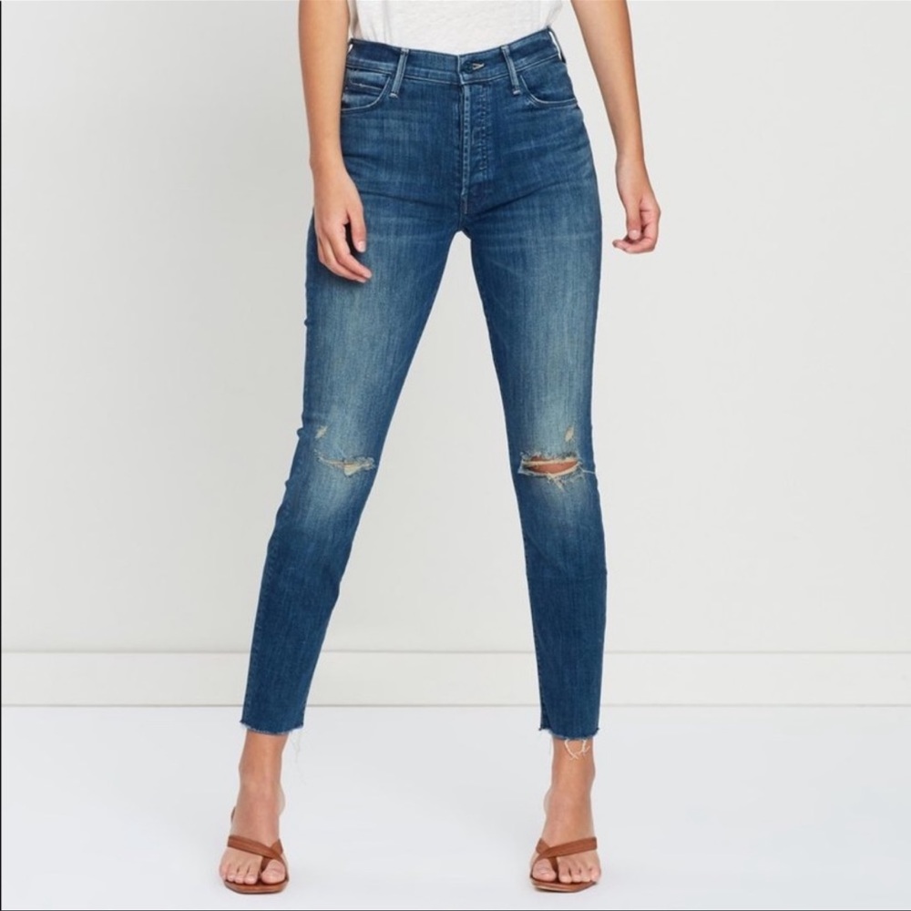 MOTHER The stunner ankle fray jeans